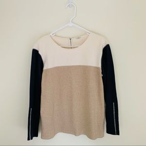 J.Crew Back ZipperThree Tones Top